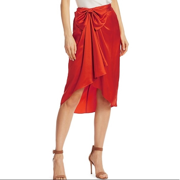 Cinq A Sept NWT Silk Emma Bow Skirt - Picture 2 of 11